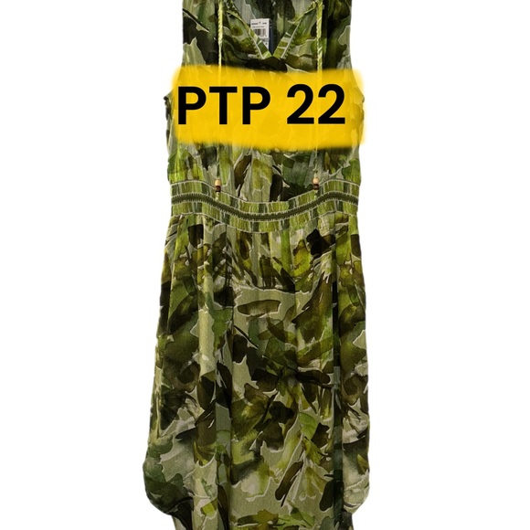 Democracy Green Sleeveless Scoop Neck Sundress with Pockets - Picture 7 of 12